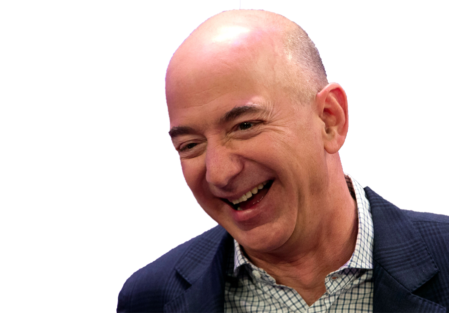Jeff Bezos laughing